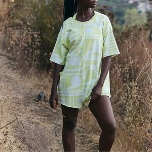 FP Movement by Free People Bright Yellow And White Romper